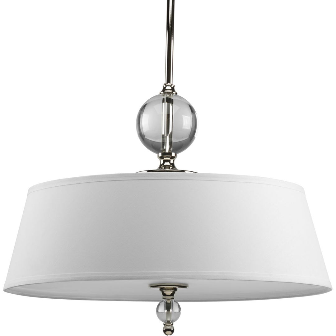 3-100W MED PENDANT Polished Nickel