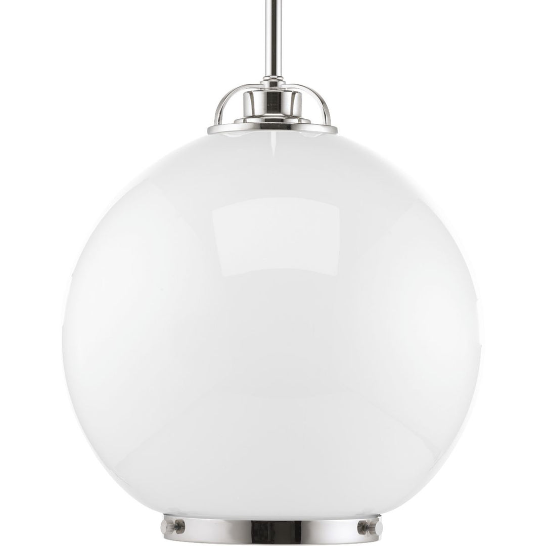 1-100W MED PENDANT Polished Nickel
