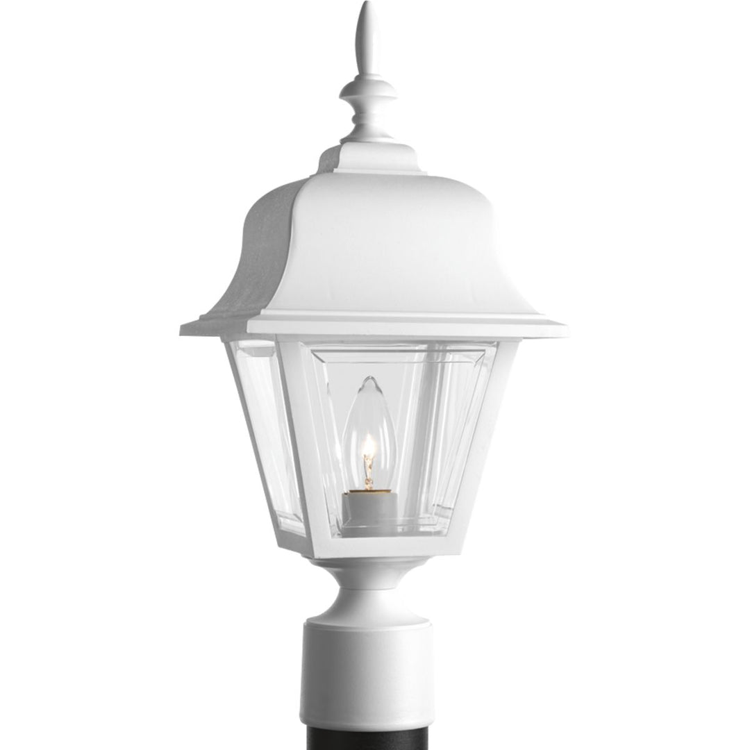 1-100W MED POST LANTERN White