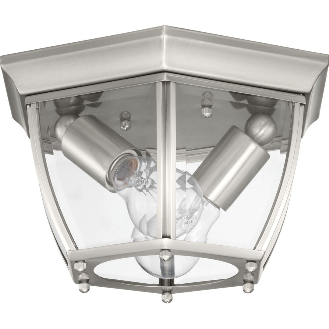 New Haven 2-60W MED FLUSH MOUNT Gray