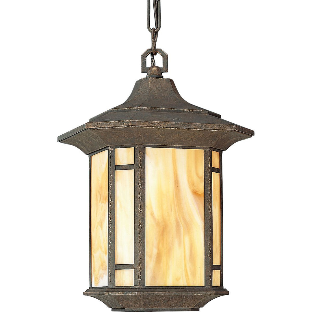 1-150W MED CH HUNG LANT Weathered Bronze