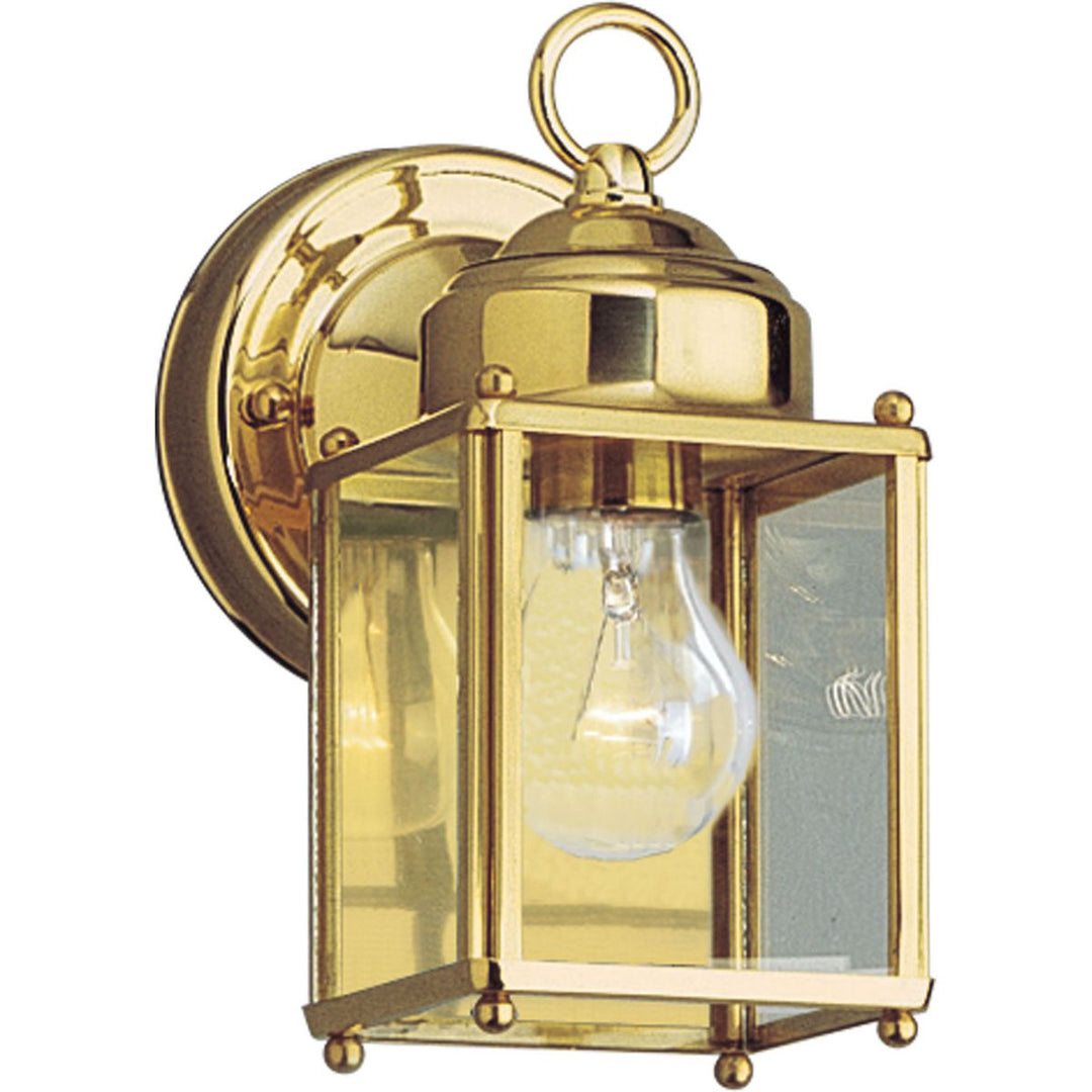 Flat Glass 1-100W MED WALL LANTERN PB