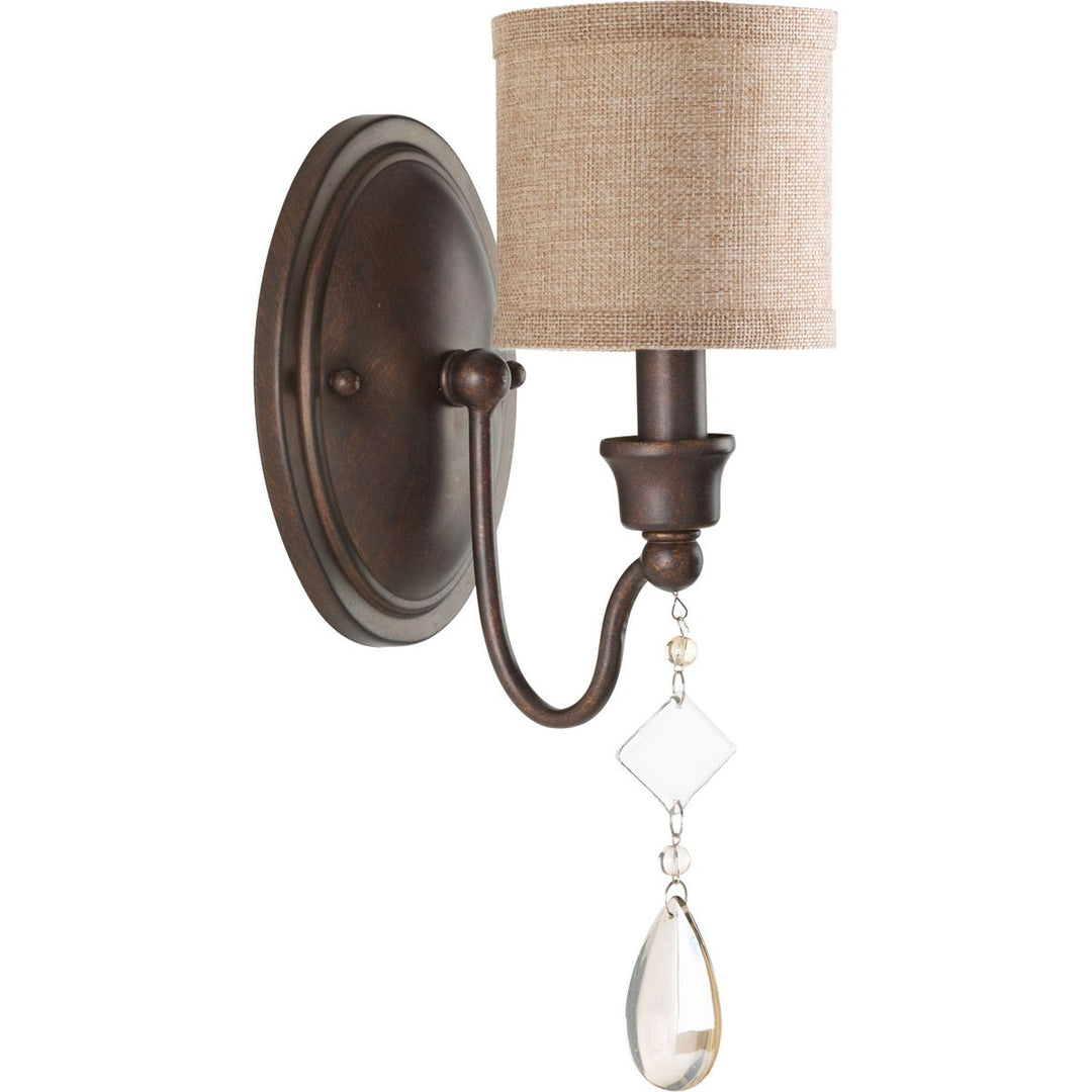 1-40W CAND WALL SCONCE Cognac