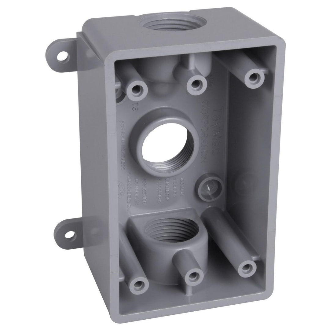 1G WP NM BOX (3) 1/2 OR 3/4 IN. OUTL GRY