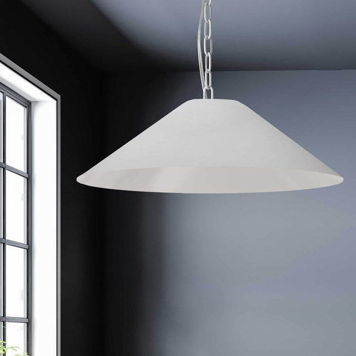 1LT Incandescent Pendant, MW w/ WH Shade