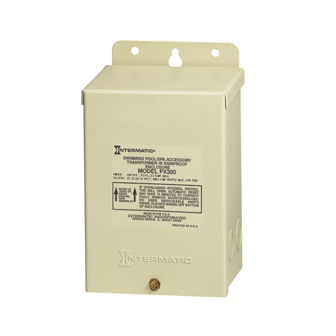 300 W Pool & Spa Safety Transformer, Beige Steel Enclosure, Input 120V, Output 12,13,14V