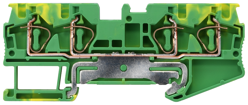 TERM BLOCK,SPRNG LOAD,GROUND,4,GNYE