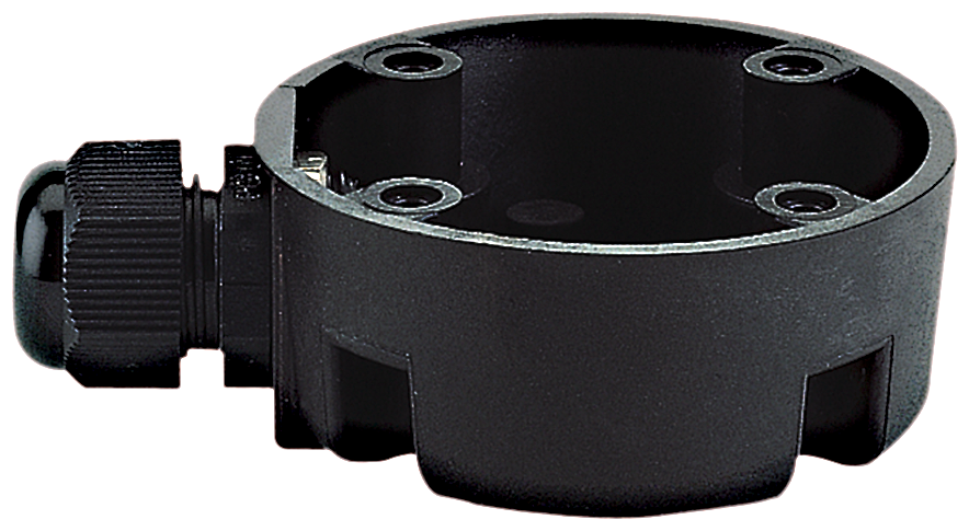 Socket for foot, lateral cable outlet for signaling columns 8WD4