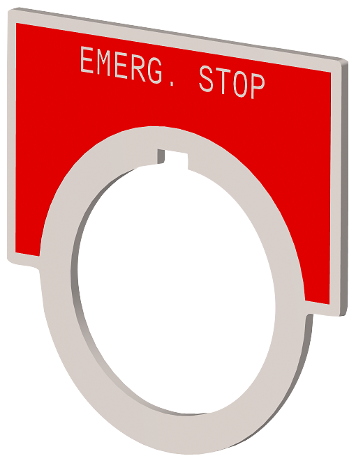 Accessory for Class 51 & 52 Legend Plate, Red Aluminum Large (1 1/4" x 2") In...