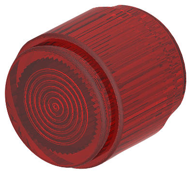 Accessory for CL52, 30 mm Plastic Lens: Red with Concentric Rings on Front an...