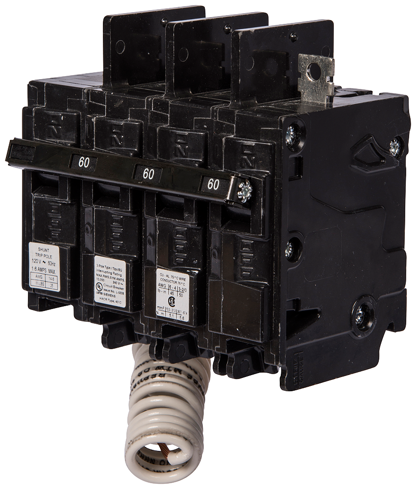 BQ MCCB,3P,240V,15A,10kA,Lugs,w/ 120V ST