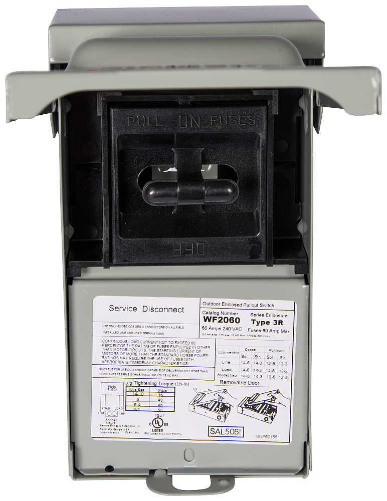 AC DISC 60AMP FUSED 240VOLT 10HP