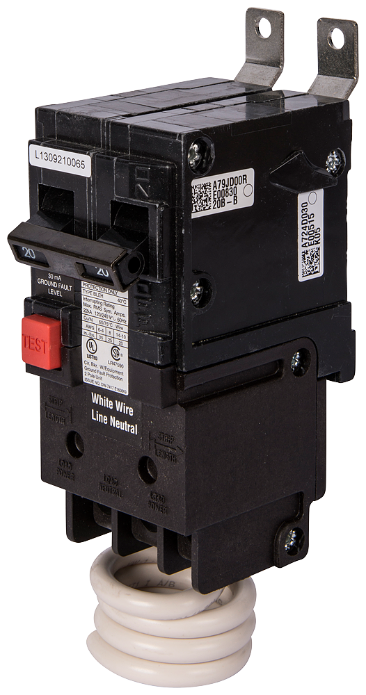 BLEH MCCB,2P,120/240V,30A,22kA,GFCI 30mA