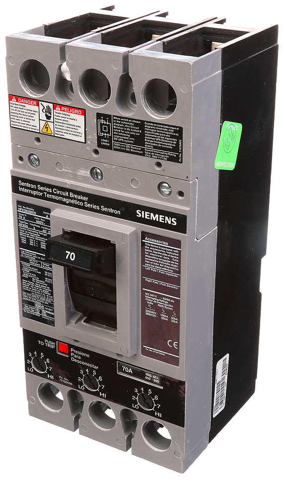 FD,25kA@600V,3P,70A,NO-INT,STD,TM,HI IC