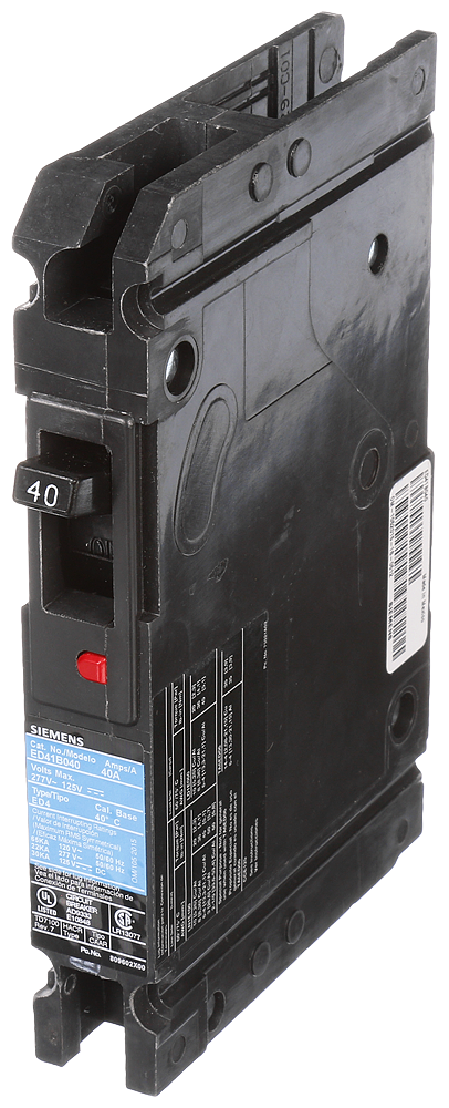 MCC BREAKER ED4, 1P-40A 277VAC