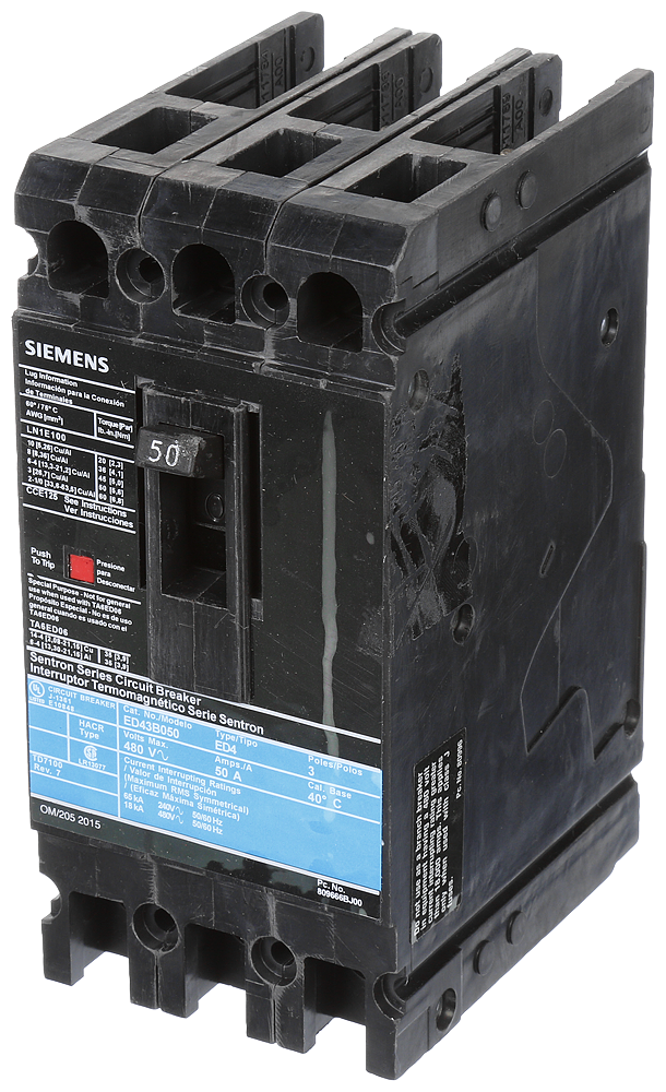 ED4 CB, 3P, 480 VAC, STD I.C. 60A