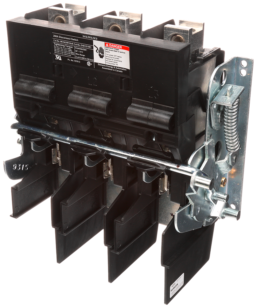 MCS,600V,100A,Right HNDL Op,Flange HNDL