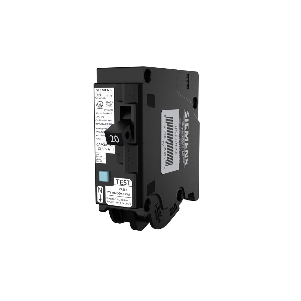 BRKR AFCI/GFCI 1P 120V 20A 10kA