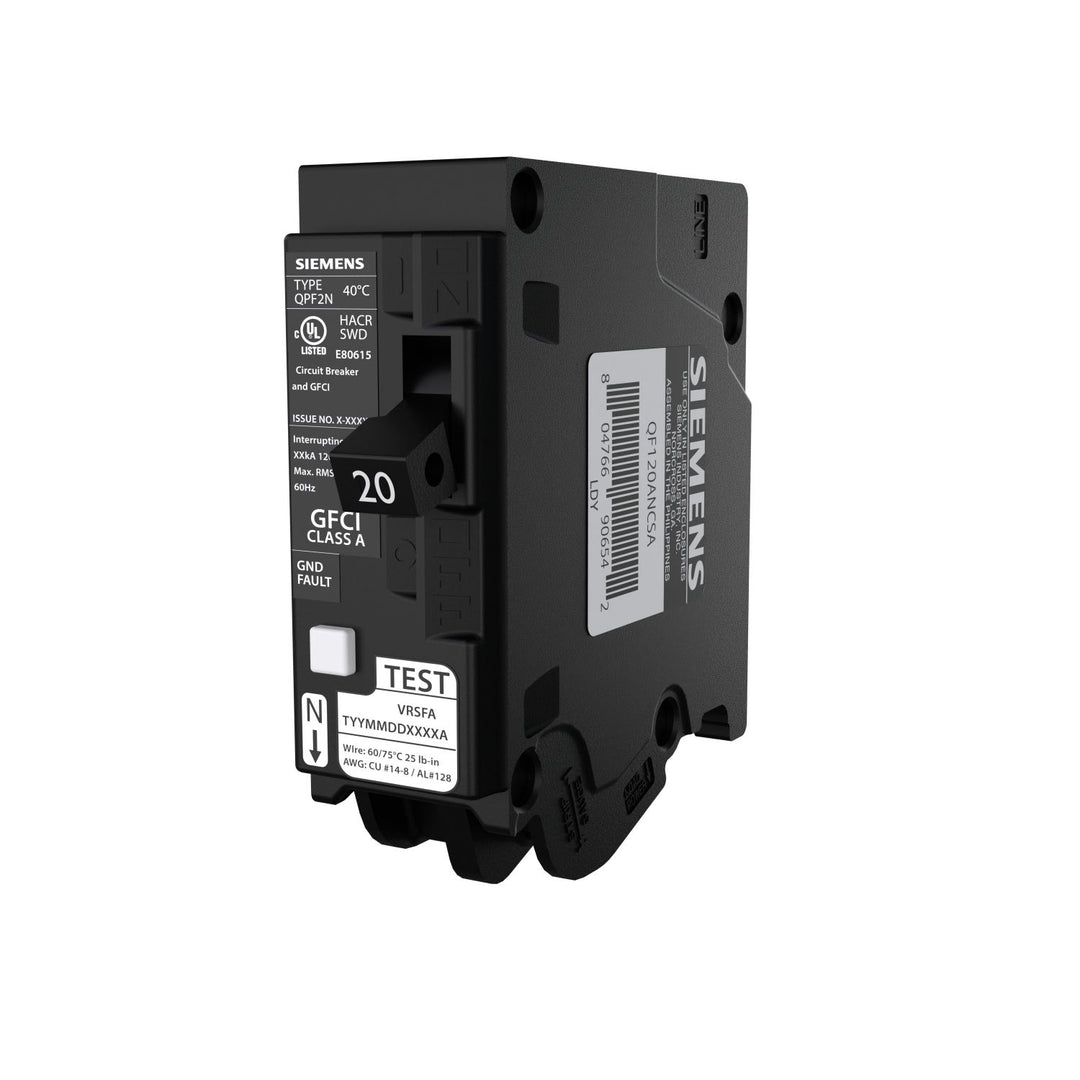 BRKR GFCI 5mA 1P 120V 20A 10kA