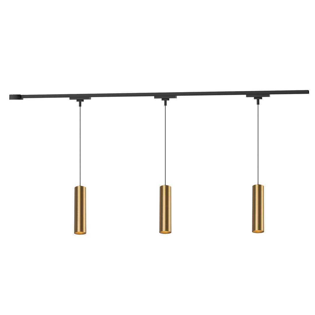 Remuda 81-in Gold dimmable LED Trilo Ceiling Kit