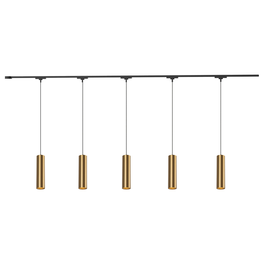Remuda 81-in Gold dimmable LED Trilo Ceiling Kit