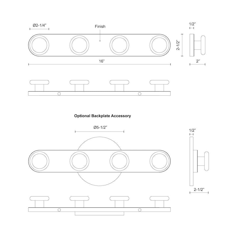 Rezz 16-in Chrome LED Vanity