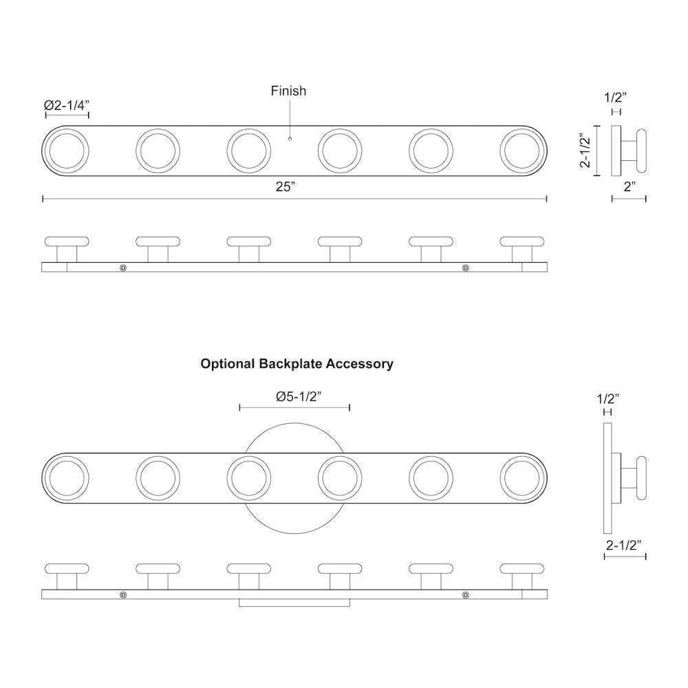 Rezz 25-in Black LED Vanity