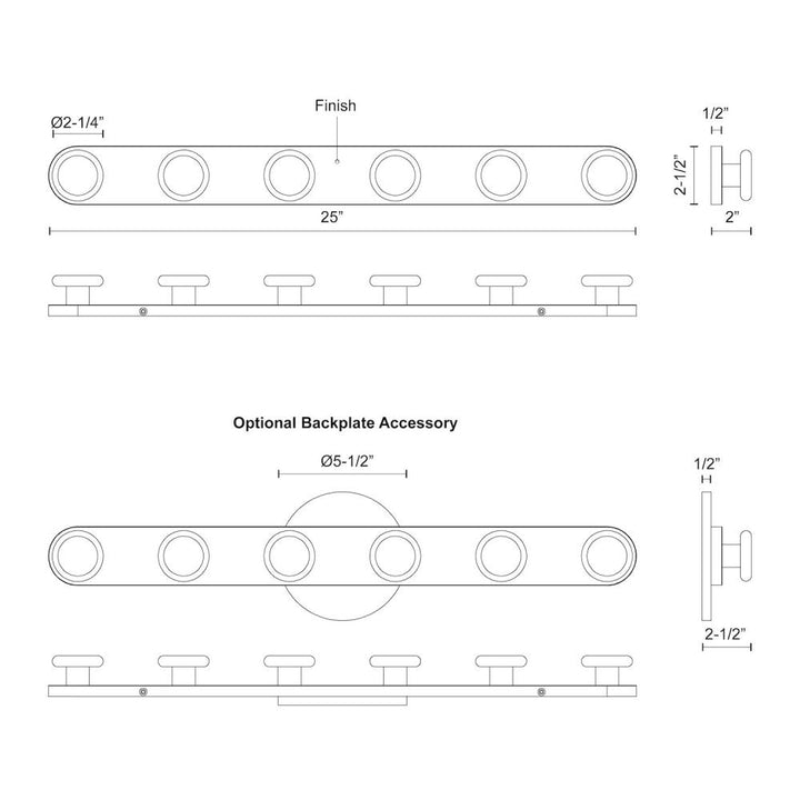 Rezz 25-in Black LED Vanity