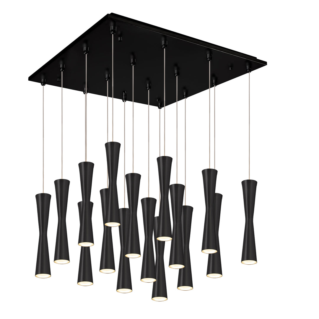 Robson 19-in Black 16-Light Multi Pendant