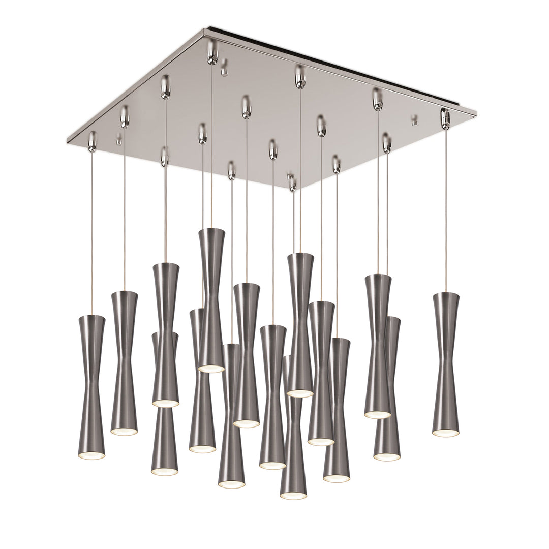 Robson 19-in Brushed Nickel 16-Light Multi Pendant