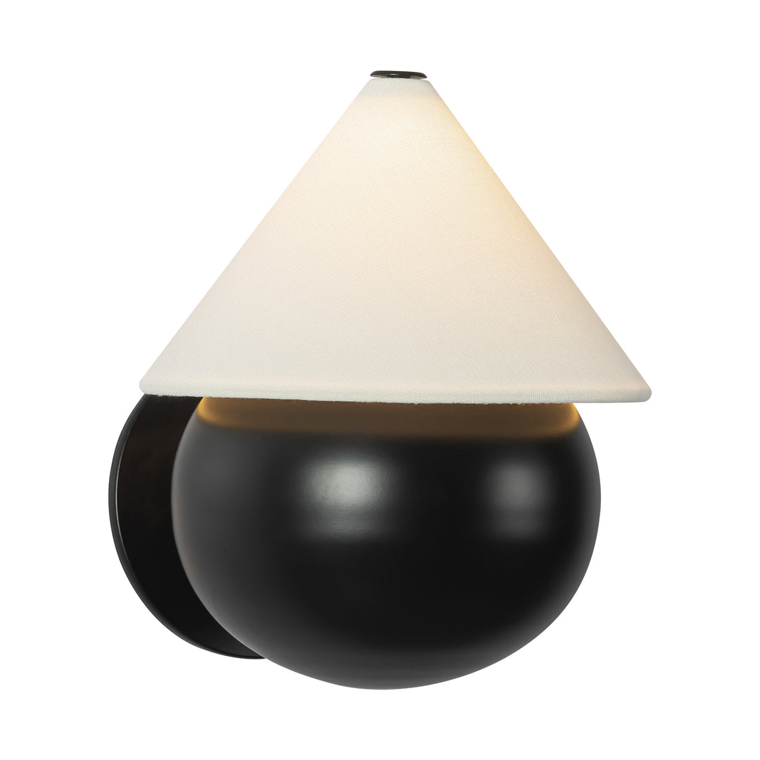 Rowan 9-in Black dimmable LED Wall Sconce