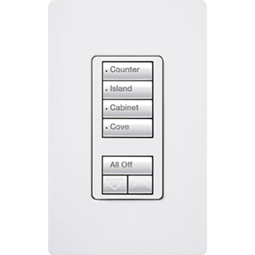 RA2 4S WALL KEYPAD WHITE