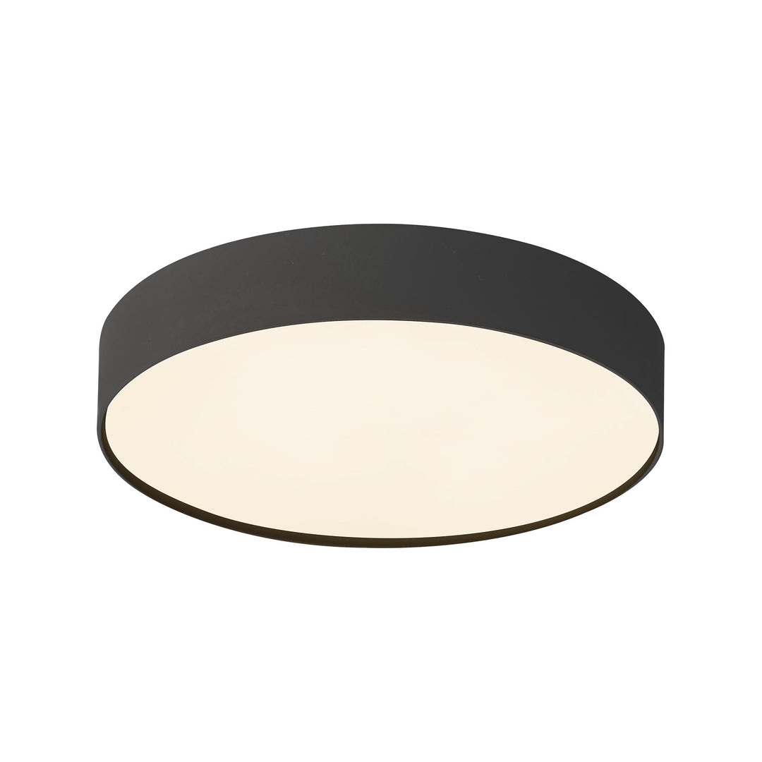 Rynn 5-in Black dimmable LED Flush Mount