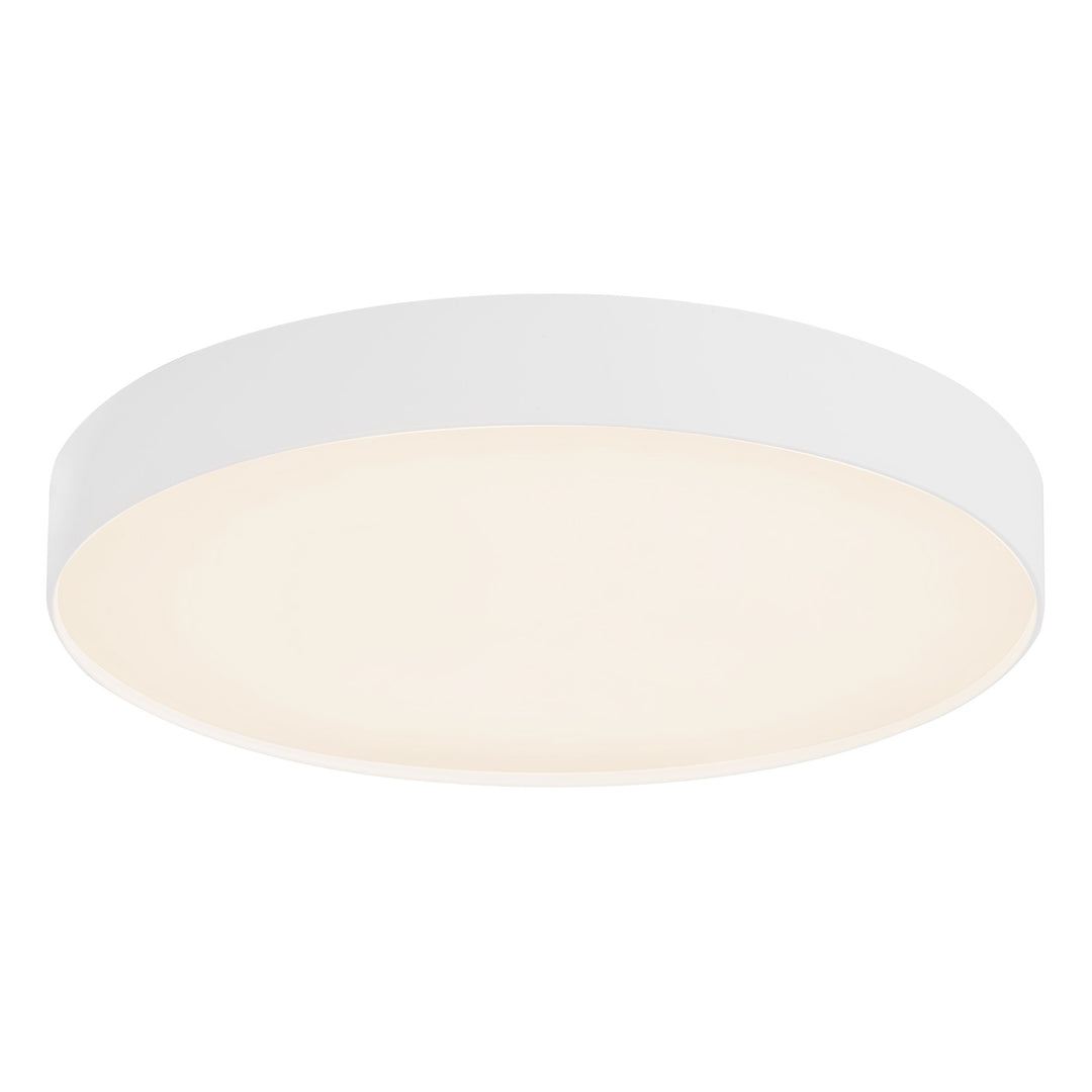 Rynn 7-in White dimmable LED Flush Mount