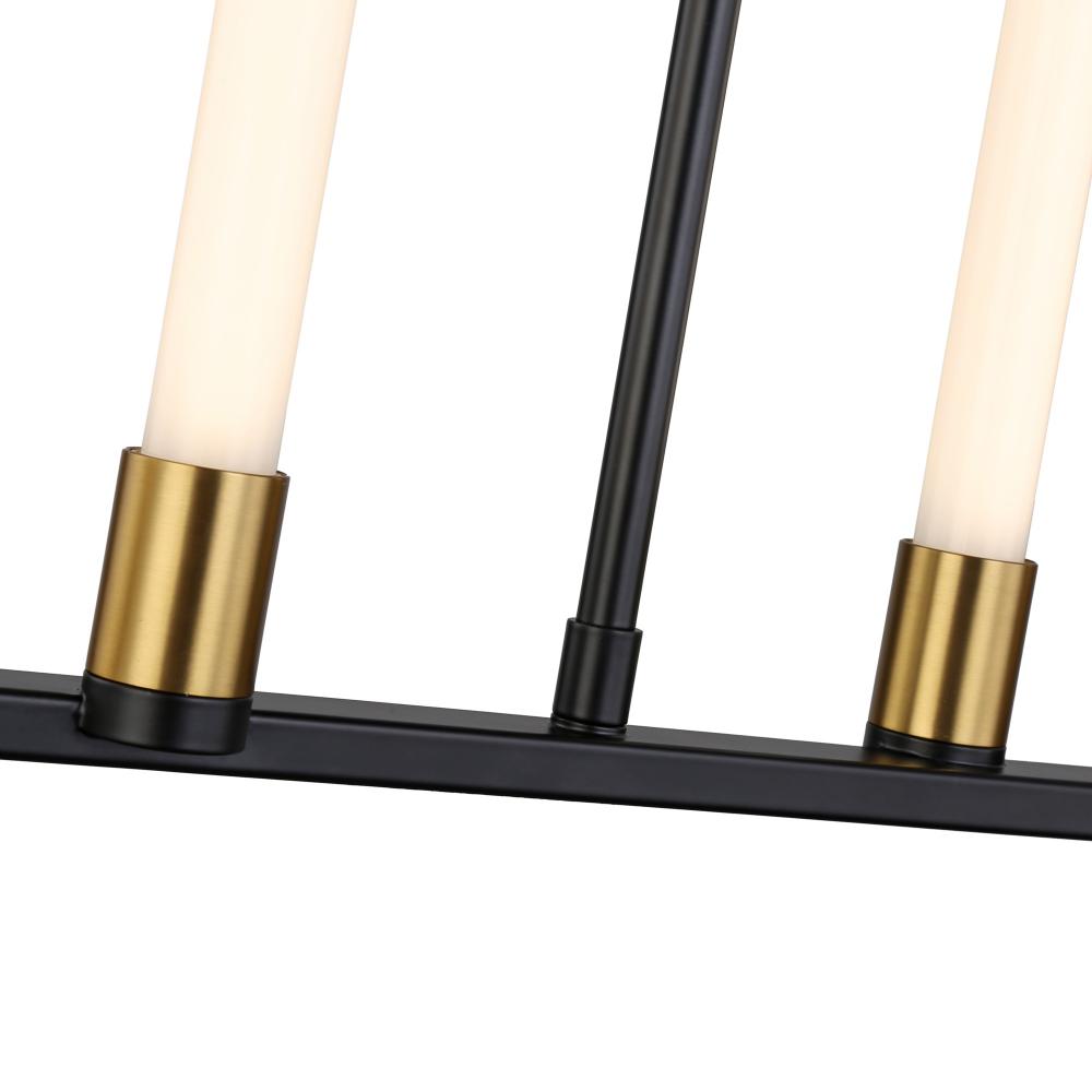 Infiniti Collection 6-Light Integrated LED Island Light, Matte Black & Brass