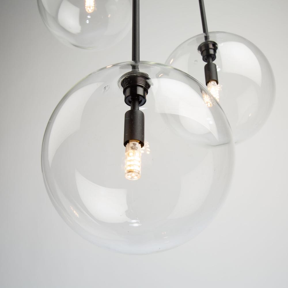 Pinpoint 3 Light Pendant Black