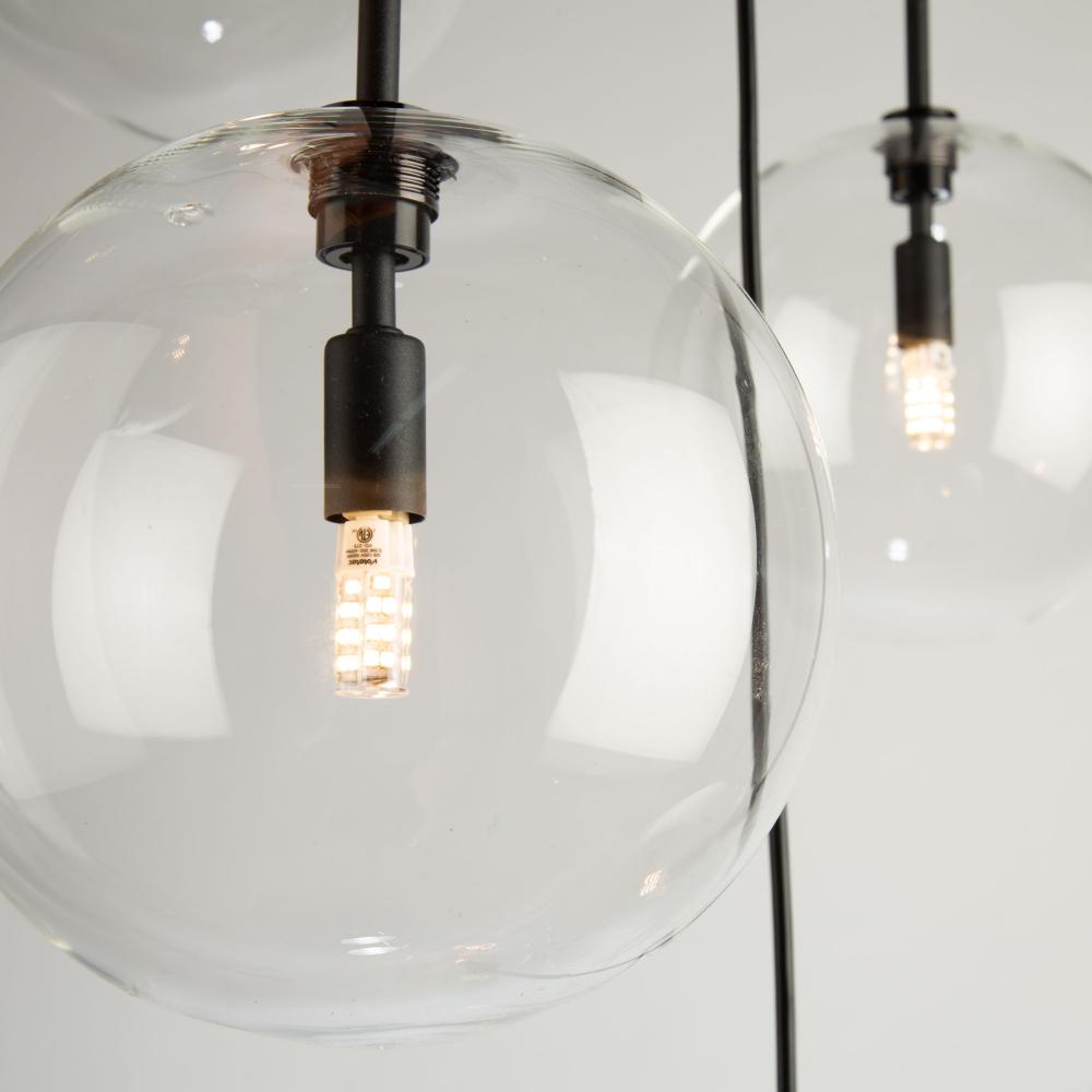 Pinpoint 5 Light Pendant Black