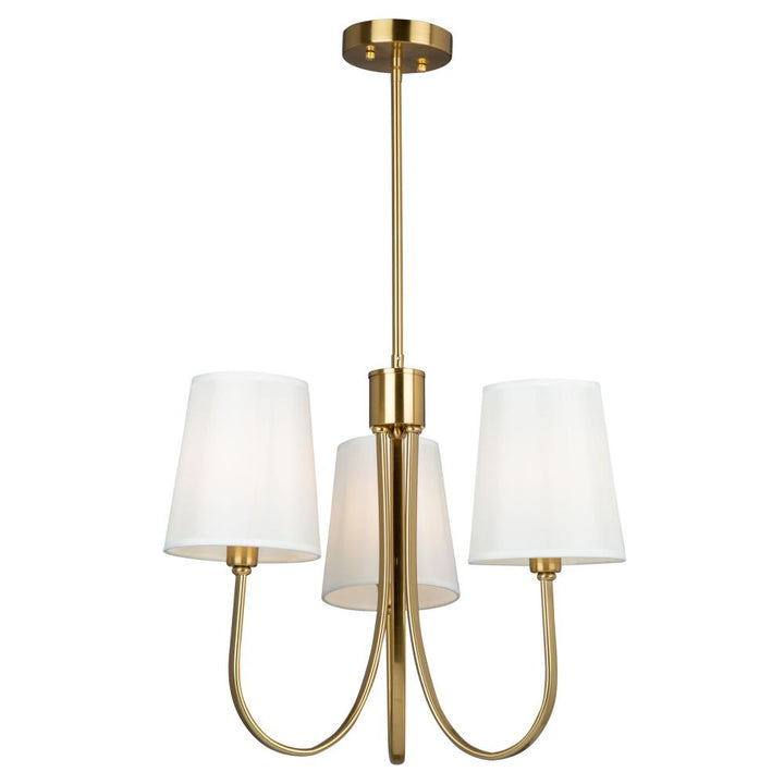 Rhythm 3 Light Chandelier Brushed Gold