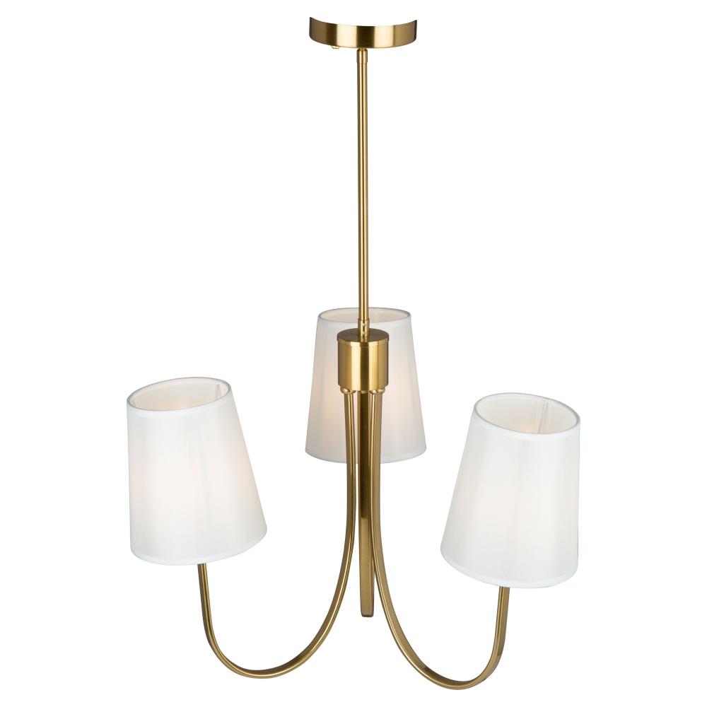Rhythm 3 Light Chandelier Brushed Gold
