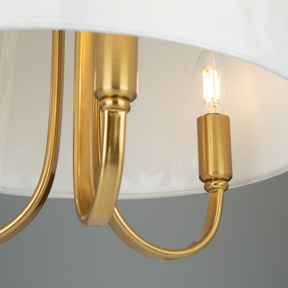 Rhythm 3 Light Semi-Flush Mount Brushed Gold
