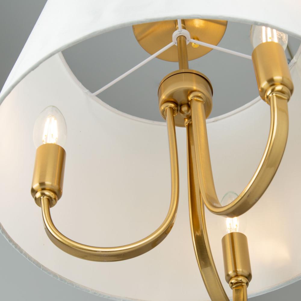 Rhythm 3 Light Semi-Flush Mount Brushed Gold