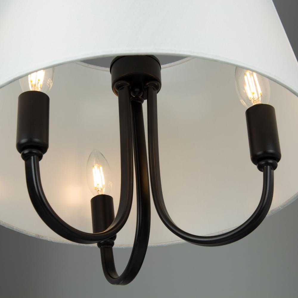 Rhythm 3 Light Semi-Flush Mount Black