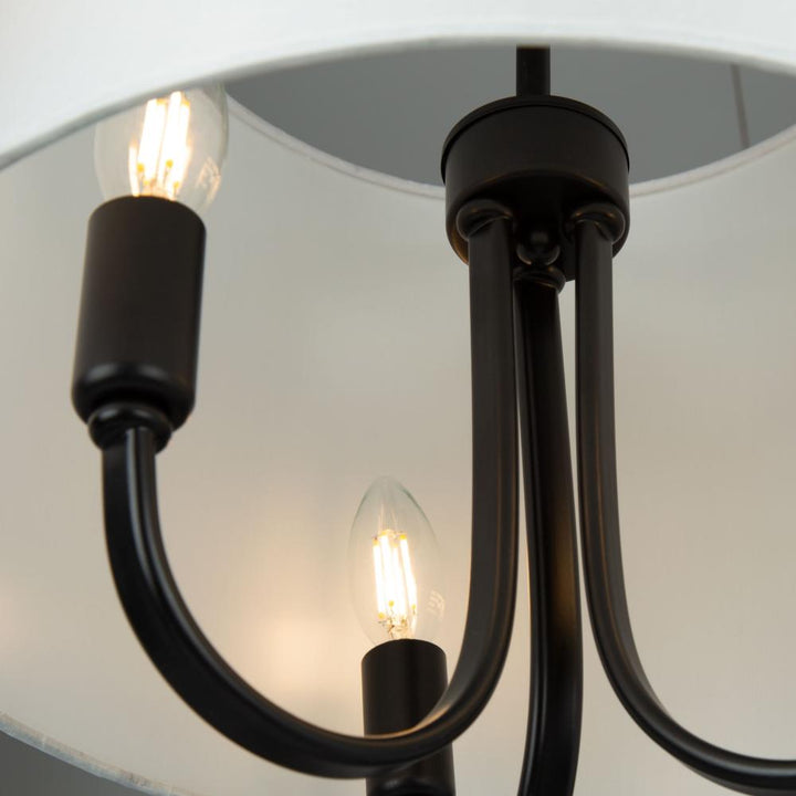 Rhythm 3 Light Semi-Flush Mount Black
