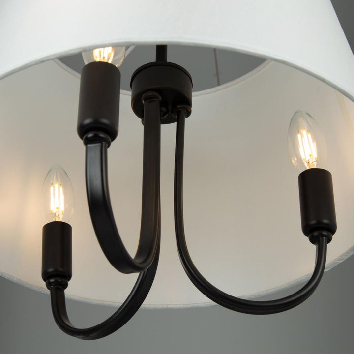 Rhythm 3 Light Semi-Flush Mount Black