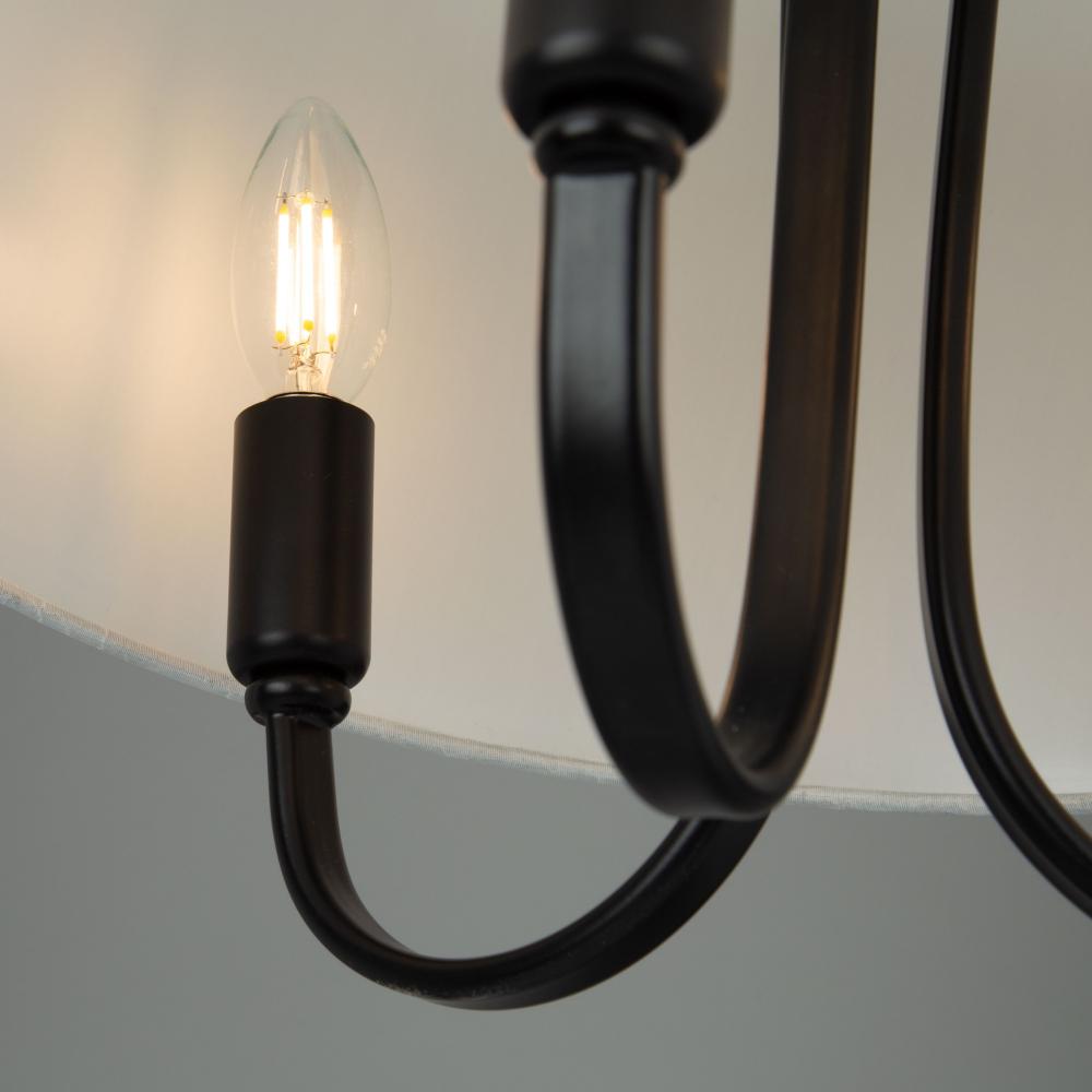 Rhythm 3 Light Semi-Flush Mount Black