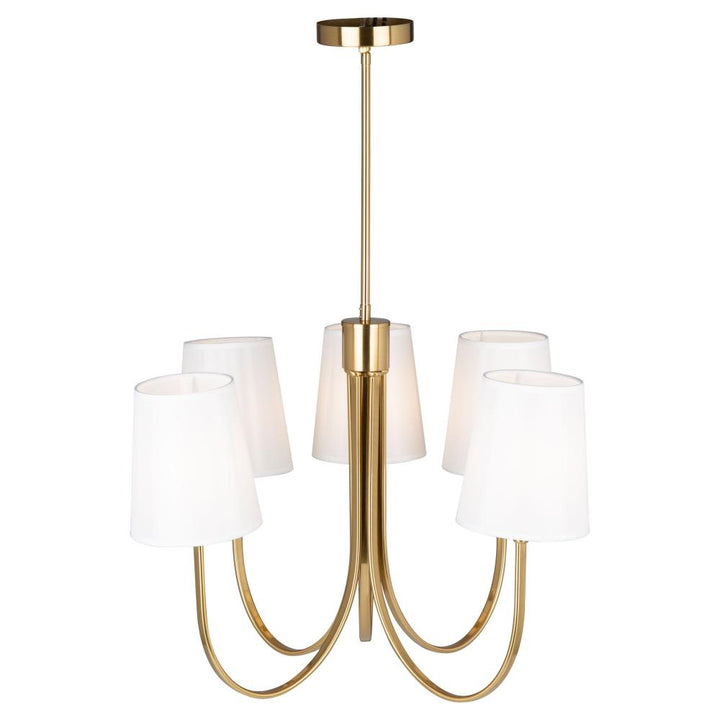 Rhythm 5 Light Chandelier Brushed Gold