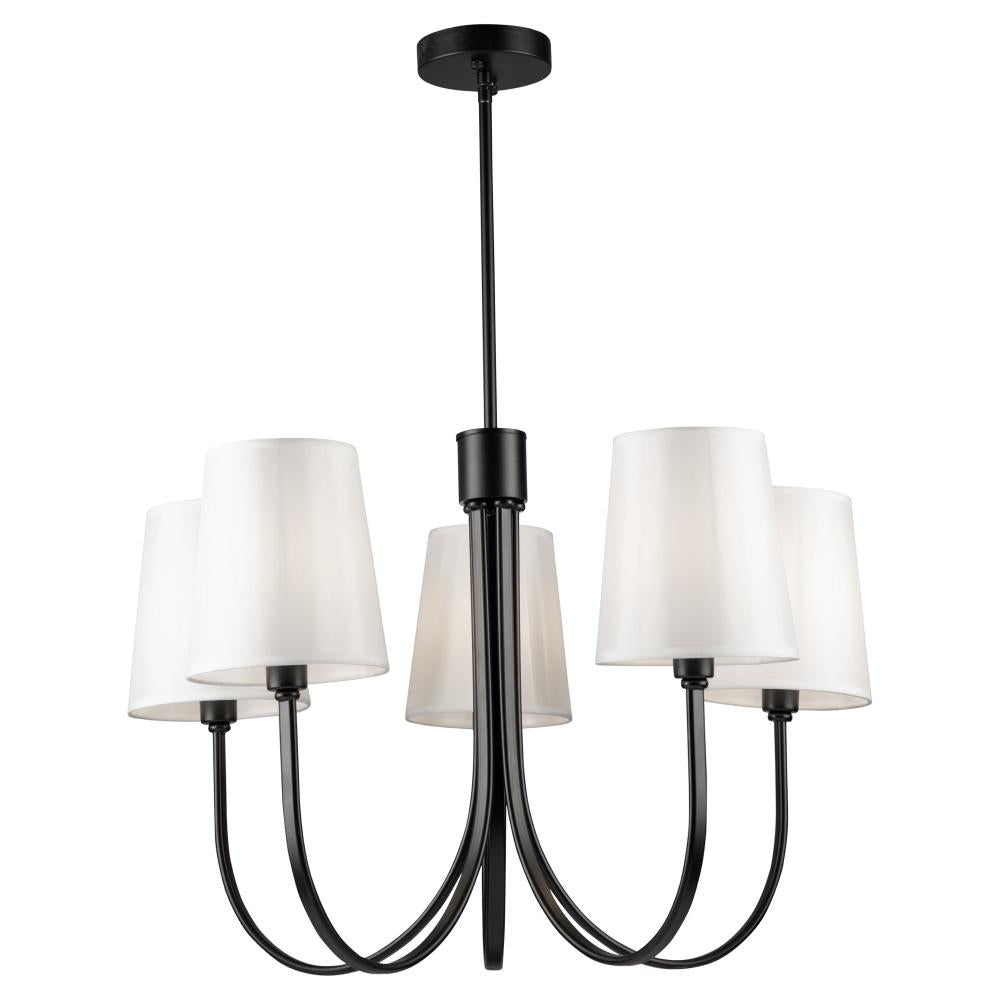 Rhythm 5 Light Chandelier Black
