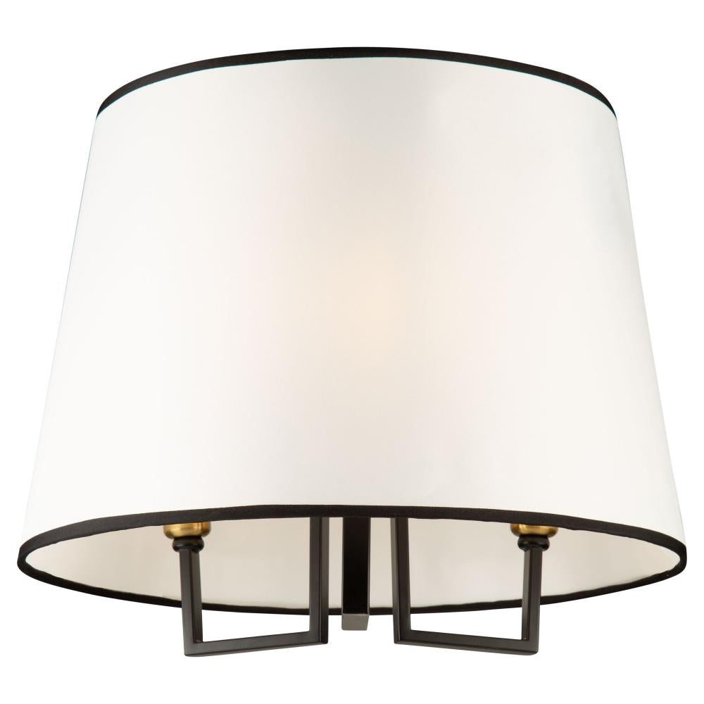 Coco 3 Light Semi-Flush Mount Black and Gold