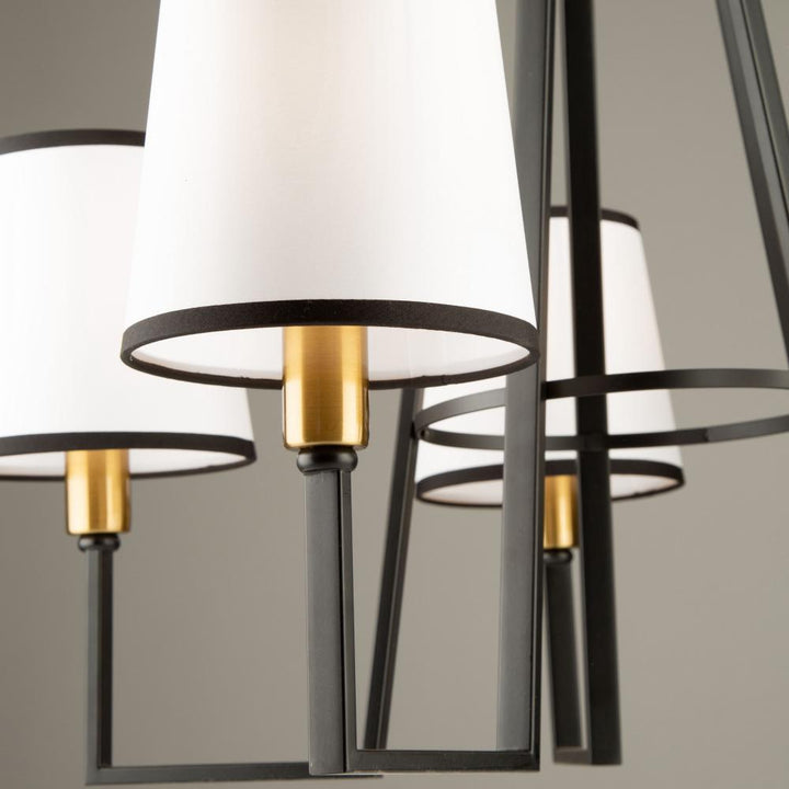 Coco 5 Light Chandelier Black and Gold