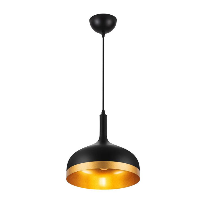 Dash Collection 1-Light Pendant, Black & Gold